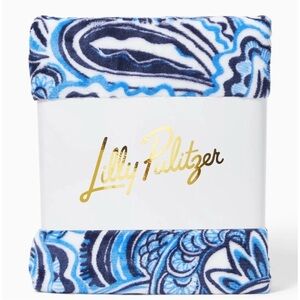 Lilly Pulitzer Blue and White Throw Blanket
